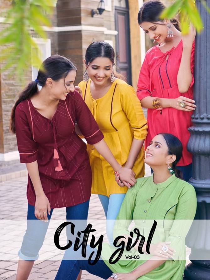 City Girl 3 Fancy Ethnic Wear Rayon Fancy Ladies Top Collection